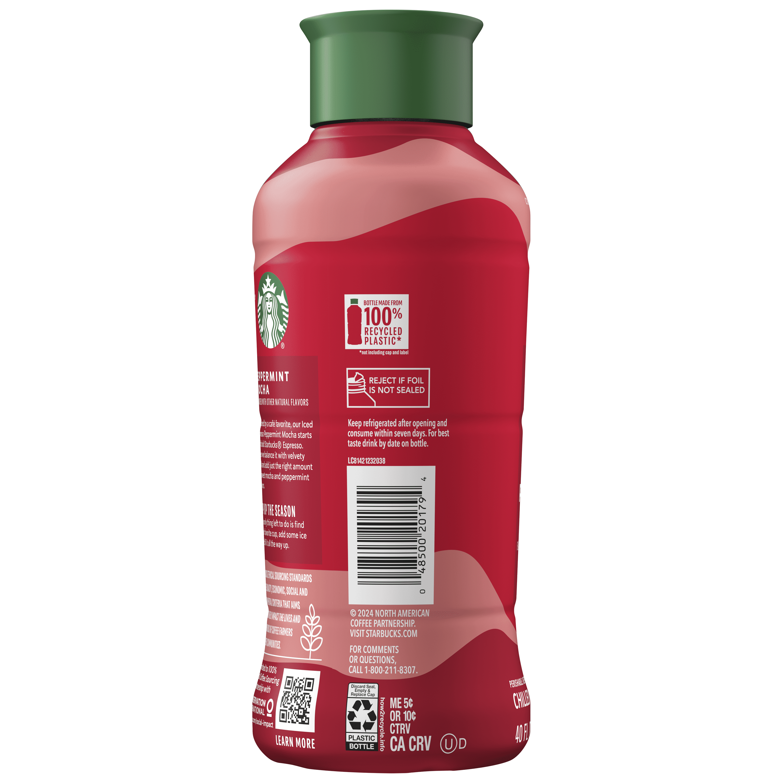 Starbucks Peppermint Mocha Iced Espresso, 40 Fl Oz Bottle