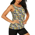 thumbnail image 2 of Xecao Sicilian Style print women's scoop neck, loose-fit workout tank tops for the gym., 2 of 9