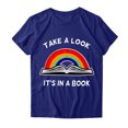 thumbnail image 3 of B91xZ Women's Tuniques T-Shirt à Manches Courtes Col Rond, Bleu S, 3 of 3