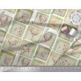 thumbnail image 2 of Soimoi Crepe Silk Fabric Bird & Reindeer Face Patchwork Fabric Prints by Yard 42 Inch Wide, 2 of 3