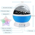 thumbnail image 3 of HQinX Star Projector Night Light for Kids: 4 LED Beads, 9 Dreamy Color Modes, 360° Rotation, USB Cable, Cosmos Toy for Bedroom Decor (Blue), 3 of 9