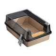 thumbnail image 3 of Blateno Semi Enclosed High Sides Cat Litter Box with Litter Scoop, Anti-Splash Detachable Plastic Kitten Toilet, Odor Control Filter Mat Large Capacity Litter Pan for Indoor Cats, 3 of 7