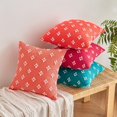 thumbnail image 3 of 2PCS Decorative Throw Pillow Covers Rhombic Jacquard Pillowcase Soft Square Cushion Case for Couch Sofa Bed Bedroom Living Room, 18 X 18Inch, 3 of 7