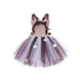 thumbnail image 4 of uublik Girls Christmas Dresses Wine Mesh Dress with Hairband Girls Tulle Sleeveless Tutu Dress Princess Birthday Party Clothes Size 2T-10, 4 of 4