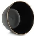 thumbnail image 4 of Elama Paul 6 Piece Stoneware Bowl Set in Matt Black with Gold Rim, 4 of 6