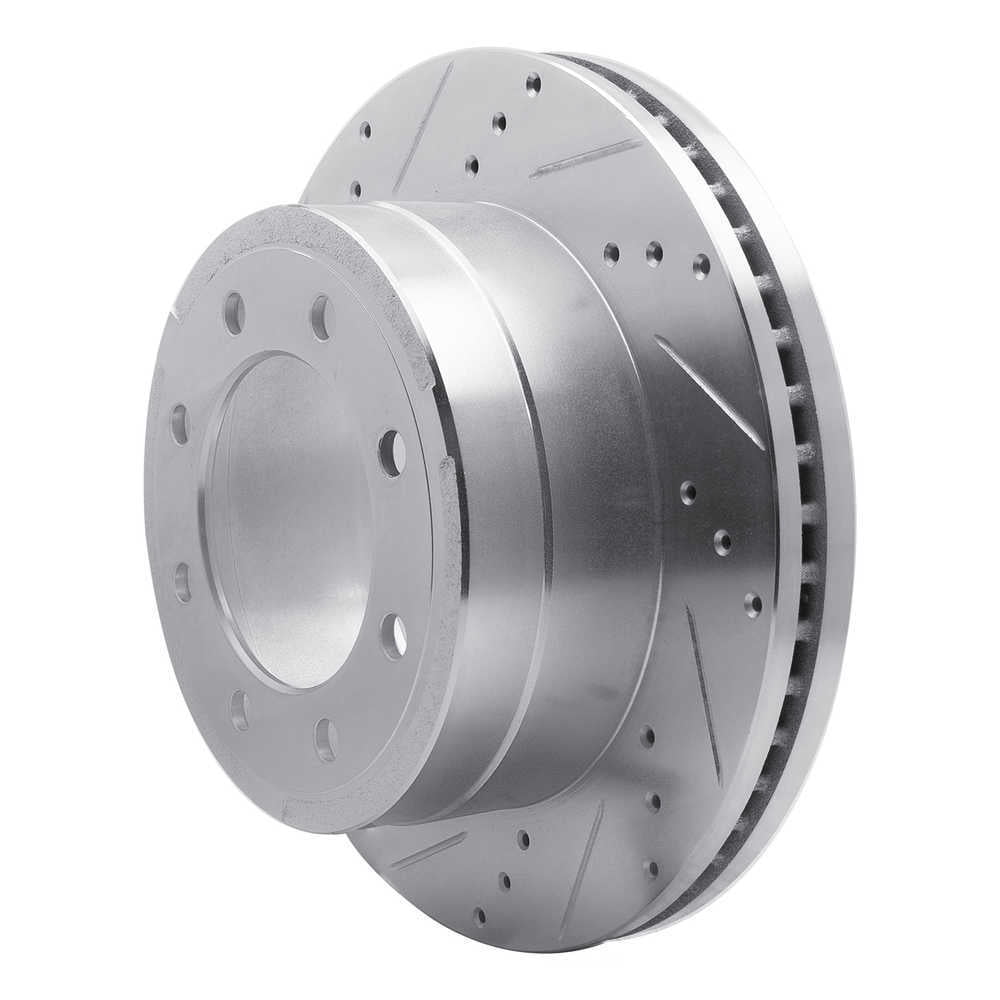 Dynamic Friction Company 631-54227L DFC Brake Rotor - Drilled And Slotted - Silver