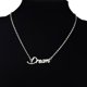 thumbnail image 4 of '' Coraje / Amor / Fe '' Collar con Guión Joyas para Niñas Pequeñas Mujeres Novia Día de Navidad Cumpleaños de San Valentín Plata Fernando Elegante collar colgante, 4 of 7
