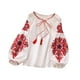 thumbnail image 4 of Tops bordados mexicanos para mujer Ropa elegante Ropa versátil Bohemia para Blanco, 4 of 9