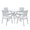 White, variant on Compamia Ibiza 5 Piece Patio Dining Set in Dark Gray
