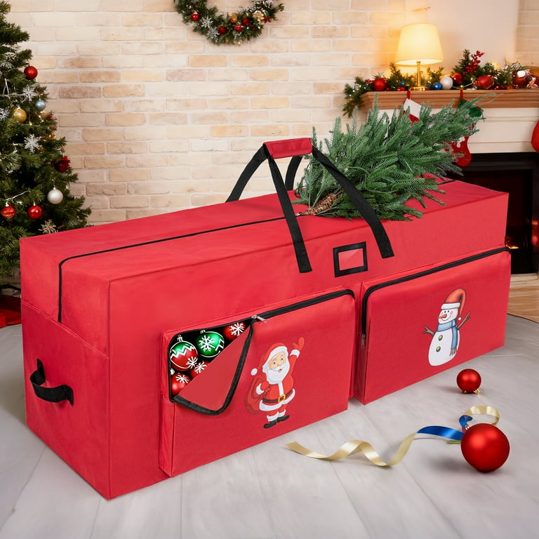Nefoso Heavy Duty Christmas Tree Storage Bag, Large with 2 Pockets