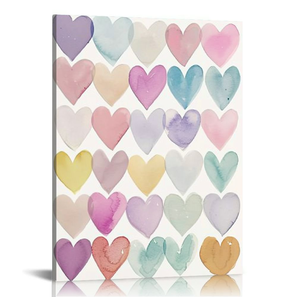 ARISTURING Rainbow Wall Art Kids Bedroom Baby Girls Pastel Wall Room Decor Poster Prints Sun Boho Pink Sunshine Toddler Canvas Painting For Classroom School Nursery Decorations
