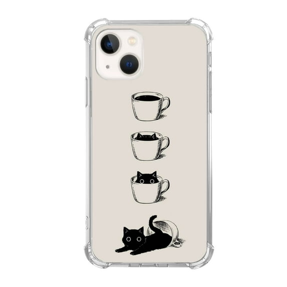 Cats Case Compatible with iPhone 13 Mini,Unique Art Design TPU Bumper Cover Case