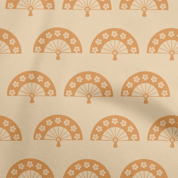 oneOone Georgette Viscose Dark Beige Fabric Asian Japanese Dress Material Fabric Print Fabric By The Yard 42 Inch Wide