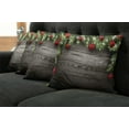 thumbnail image 5 of Ambesonne Christmas Throw Pillow Cover 4 Pack, Red Balls Fir Branch, 24", Brown and Red, 5 of 5