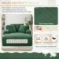 thumbnail image 5 of AENKYO 50" Chaise Lounge Sofa Bed with 3 Pillows, Convertible Sleeper Couch for Living Room, Bedroom & Small Spaces - Corduroy Upholstered Deep Seat Comfy Furniture - Green, 5 of 9