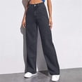thumbnail image 2 of Sweatpants That Look Like Jeans Boyfriend Jeans Sweatpant Jeans High Waisted with Pockets Cute Sweatpants, 2 of 6