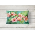 thumbnail image 3 of Carolines Treasures DAC1635PW1216 16 x 12 in. Unisex Delaware Peach Blossom in Watercolor Fabric Decorative Pillow, 3 of 4