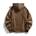 thumbnail image 5 of Gibobby Sudaderas hombre Sudadera de Forro Polar con Cierre Complet Chamarra de Lana para Hombre(Marrón,CH), 5 of 5