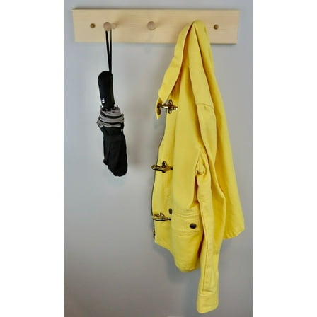 Unfinished Shaker Peg Coat Hat Rack 18"