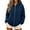 Blue, variant on Iyufng Women's Full Zip Hoodie Jackets, Drawstring Long Sleeve Oversized Loose Hooded Sweatshirt Coat with Pockets for Fall Winter Casual Daily Outfits