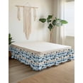 thumbnail image 2 of Tropical Plants Wrap Around Bed Skirts for King Bed 16" Drop,Bed Skirt with Adjustable Elastic Belt Dust Ruffle Bed Valance for Bedroom Hotel Cartoon Summer Ocean Beach Palm Tree Bed Frame Cover, 2 of 7