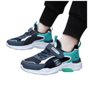 TINZ Boys Girls Shoes Kids Tennis Athletic Running Walking Lightweight Sneakers For Little/Big Kid Plain Zipper Shoes