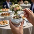 thumbnail image 5 of Restaurantware-2 Ounce Porcelain Bowls, 10 Lion Head Design Porcelain Small Bowls - Microwave-Safe, Oven-Safe, White Bowl, Chip-Resistant, Round, 5 of 5
