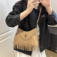 thumbnail image 5 of SPEKSEE Tassel Shoulder Bag PU Cowgirl Purse Boho Western Purse Solid Color for Women Travel Shopping Daily Use, 5 of 9