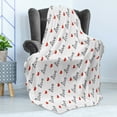 thumbnail image 4 of Love Soft Flannel Fleece Throw Blanket, Love Valentines Day Calligraphy Illustration Ornament Illustration Art, Cozy Plush for Indoor and Outdoor Use, 70" x 90", Vermilion Black, by Ambesonne, 4 of 5