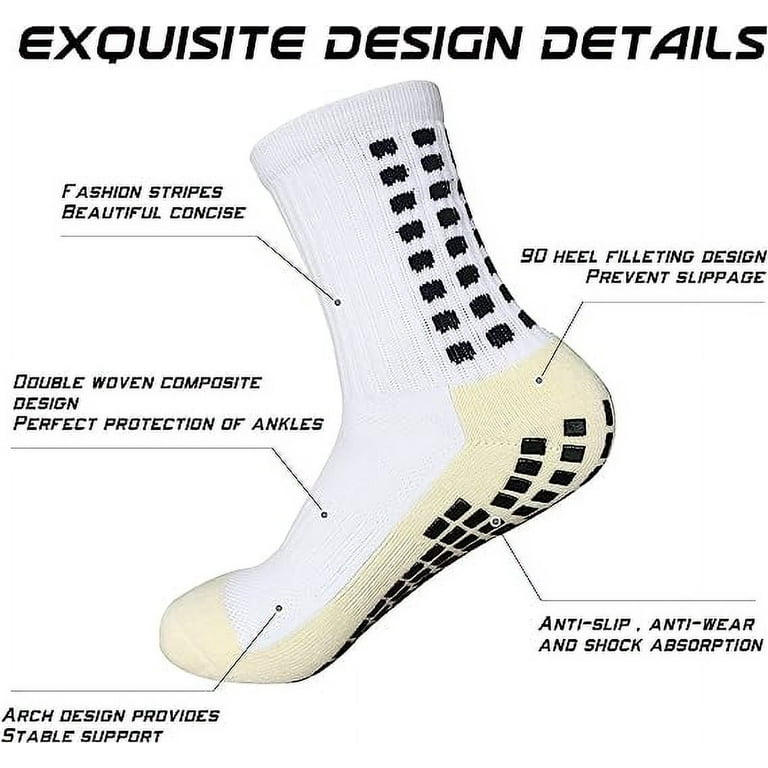  LUX Anti Slip Soccer Socks, Non Slip Football/Basketball/Hockey  Sports Grip Pads Socks Black One Size : Clothing, Shoes & Jewelry