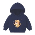 thumbnail image 2 of Ulanda Baby Toddler Kids Boy Girl Solid Casual Pocket Hoodie Sweatershirt Pullover (Dark Blue, 12-18 Months), 2 of 4