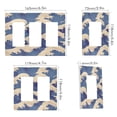 thumbnail image 2 of Yayeee Rocker Switch Wall Plate 2-Gang 4.7"x4.6" Home Decorative Outlet Cover, Blue Wave Pattern, 2 of 6