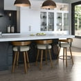 thumbnail image 1 of Amisco Cohen Tabouret de Comptoir Pivotant Moderne Beige et Brun, 1 of 1