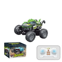 1/64 Scale Alloy Rc Truck with Shark Design 4Ghz Remote Control with 5-Channel Front & Rear Lights for Realistic Driving 3-Speed Options 20% 50% 100% for Versatile Play Impact-Resistant Usb