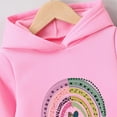 thumbnail image 6 of HCNTES Toddler Baby Boy Clothes Set Fall Winter Sweat Suit Outfit Cute Sweatshirt & Long Pant Sets(Q206-Pink,4-5 Years), 6 of 7