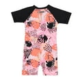 thumbnail image 2 of Nano One-Piece Rashguard Girls Short-Sleeve Swimsuit - New Peach (6-9 Months), 2 of 4
