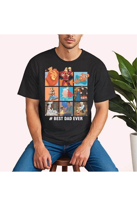 Disney Best Dad Ever Characters T-shirt