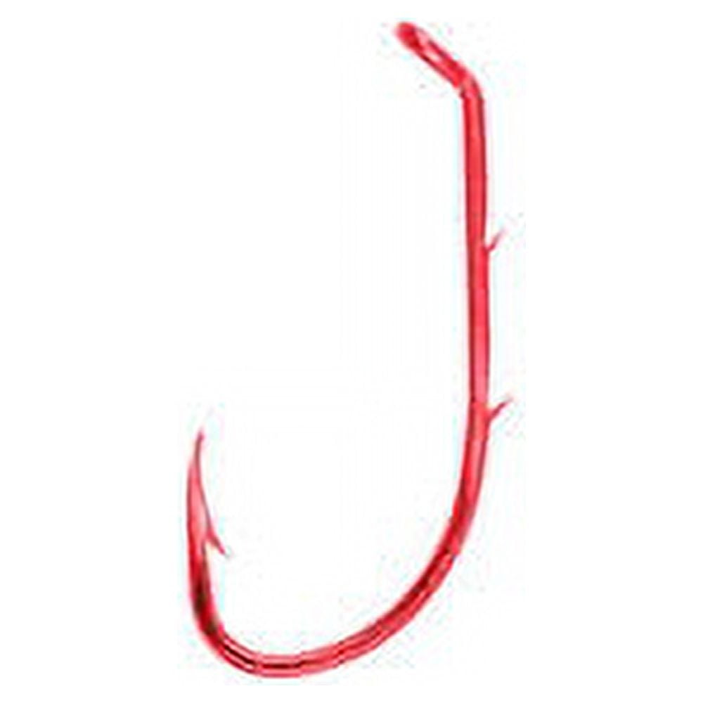 (6 pack) Lazer Sharp L181RGH-4 Baitholder Down Eye Offset Hook, Red, Size 4, 10 Pack