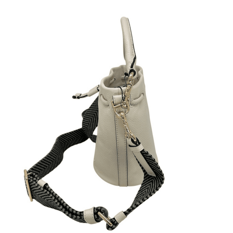 Marc Jacobs Pebble Leather Bucket Bag Crossbody Marshmallow