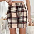 thumbnail image 2 of Plaid Skirt Sexy Micro Skirt Offiece Lady Red Green Elegant Pencil Mini Skirts Streetwear High Waist Lady Short Skirt for Women, 2 of 10