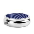 thumbnail image 3 of Deep Blue And White Dots Round Pill Box Small Pill Case For Purse Pocket Medicine Organizer Travel Pillbox Portable Pill Container, 3 of 6