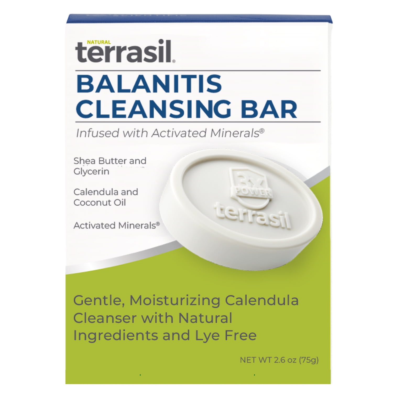 Terrasil Balanitis Soap, Natural Relief of Balanitis Symptoms Irritation & Itch with Calendula (75g)