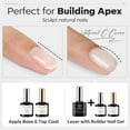 thumbnail image 6 of modelones Builder Nail Gel with Gel Top and Base Coat, 3Pcs Gel Nail Kit for Nail Thickening Apex Building Nail Extension Rhinestone Gel Nail Glue, LED Nail Lamp Cured, 6 of 8