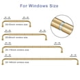 thumbnail image 4 of Barras de cortina oscuras para ventanas de 28 a 148 pulgadas, 1 pulgada de diámetro, cortina ajustable, color dorado cálido, 4 of 6