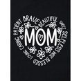 thumbnail image 4 of Camiseta deportiva de manga corta con estampado "Día de la Madre", cuello redondo ligeramente elástico, ropa deportiva para mujer, camiseta deportiva informal., 4 of 7
