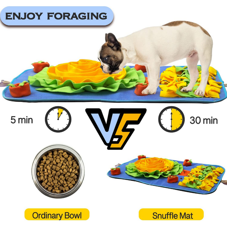 HESLAND Dogs Snuffle Mat Nosework Feeding enrichment Mat Puzzle