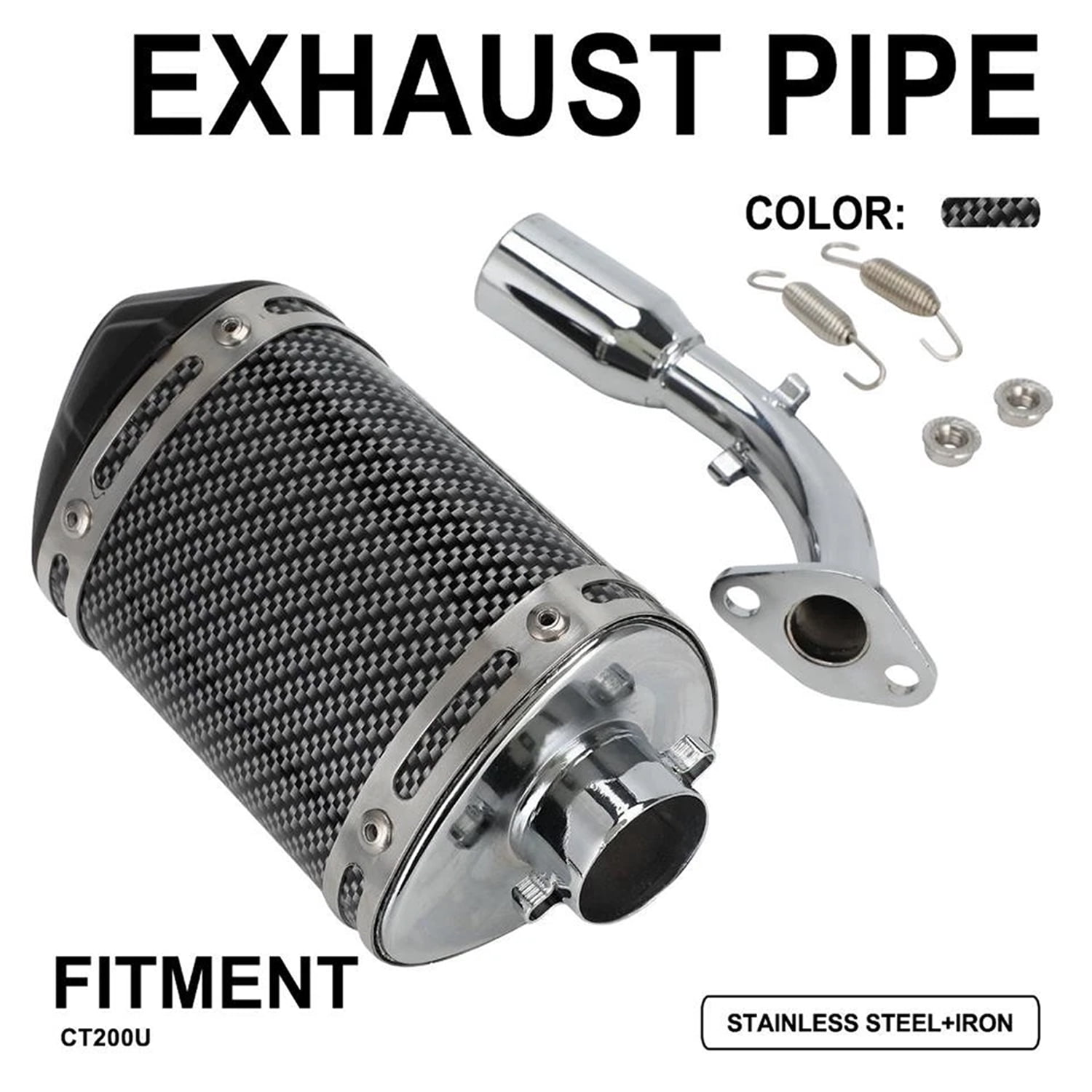 CT200U Mini Bike Full Exhaust Pipe Mufflers System for Coleman CT200U Motorcycle