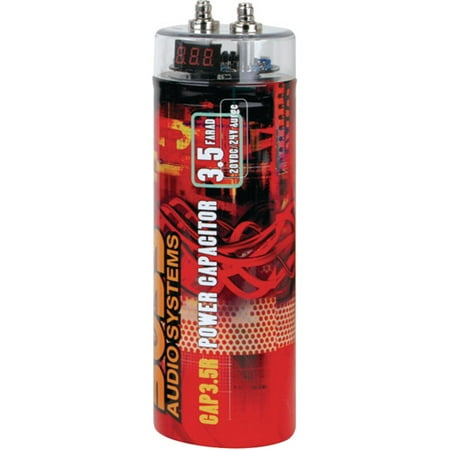 Boss Audio CAP3.5R Red Chrome Capacitor (3.5 Farads)