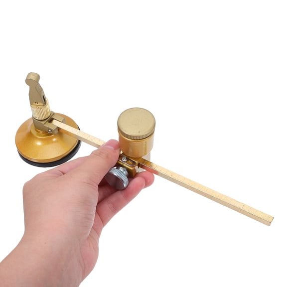 AURARMLET 1Set Portable Circular Glass Cutter with Round Handle and Precision Adjustment