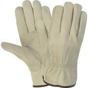 MCR Safety, MCSCRW3215L, Durable Cowhide Leather Work Gloves, 1 Pair, Cream, L